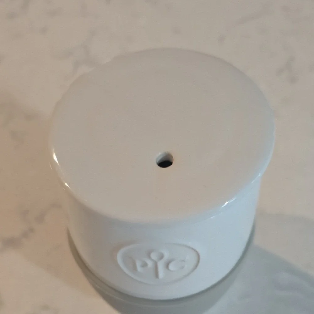 Pampered Chef Ceramic Egg Cooker White Gray Silicone Sleeve Vented Lid #1529